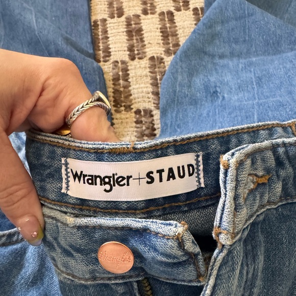 STAUD Light Blue Denim Jeans - Picture 1 of 8